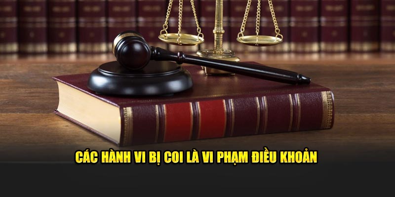 Các hành vi được coi là vi phạm điều khoản sử dụng nhà cái