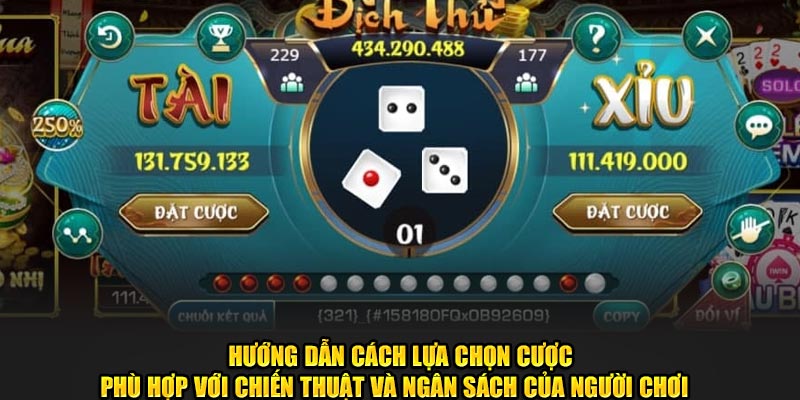 Hướng dẫn cách lựa chọn cược phù hợp với chiến thuật và ngân sách của người chơi  